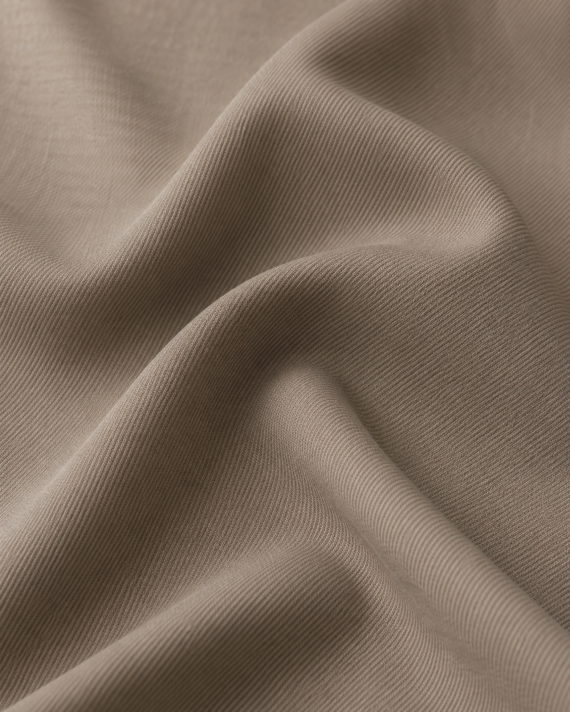 Warm taupe fine twill weave